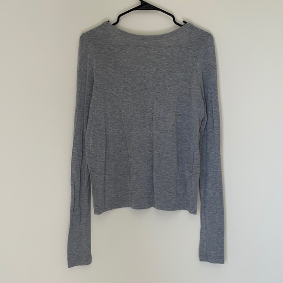 Brandy Melville Soft Jersey Knit Henley Long Sleeve - Picture 6 of 6